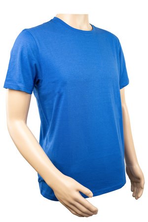 T-SHIRT MĘSKI KOSZULKA PRZEWIEWNA BAWEŁNIANA SPORTOWA NIEBIESKA 180G M