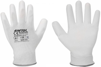 RĘKAWICE ROBOCZE BIAŁE POLIURETAN RĘKAWICZKI MANUALNE BUDOWLANE BHP 11/XXL