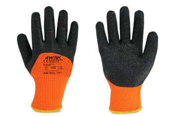 RĘKAWICE ROBOCZE ZIMOWE POWLEKANE OCIEPLANE OBUSTRONNIE LATEX POROWATY 10/XL