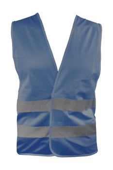 KAMIZELKA ODBLASKOWA OSTRZEGAWCZA DROGOWA ROBOCZA NIEBIESKA Z PASAMI HV XL