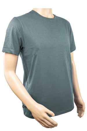 T-SHIRT MĘSKI KOSZULKA PRZEWIEWNA BAWEŁNA TSHIRT SPORTOWY SZARY 145G L