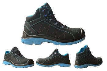 BUTY trzewiki ROBOCZE BHP SKÓRZANE skóra hydrofobowa nubukowa podnosek R47