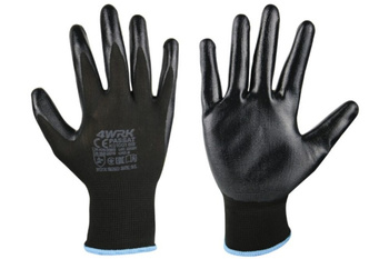 RĘKAWICE ROBOCZE NITRYLOWE MOCNE CZARNE 11/XXL