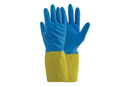 RĘKAWICZKI Rękawice NEOPRENOWE WIELORAZOWE ochronne niebieskie DŁUGIE - 10/XL