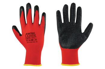 RĘKAWICE ROBOCZE LATEKSOWE RĘKAWICZKI LATEX WYTRZYMAŁE MOCNY CHWYT 10/XL