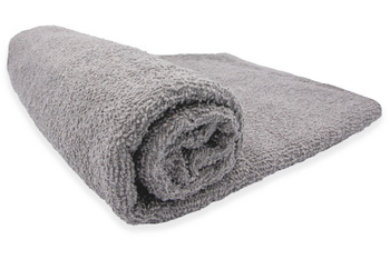 RĘCZNIK KĄPIELOWY DUŻY BAWEŁNIANY RĘCZNIK BHP CHŁONNY JASNY SZARY 50x100