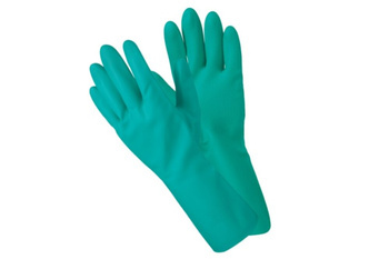 RĘKAWICZKI Rękawice nitrylowe WIELORAZOWE ochronne CHEMIOODPORNE zielone-11/XXL