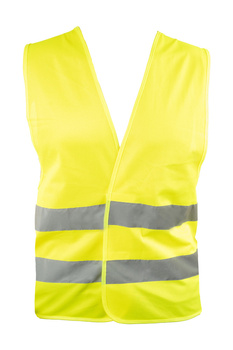 KAMIZELKA ODBLASKOWA OSTRZEGAWCZA DROGOWA ROBOCZA ŻÓŁTA Z PASAMI TAŚMA XXL