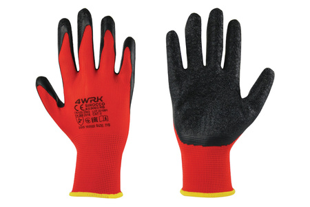 RĘKAWICE ROBOCZE LATEKSOWE RĘKAWICZKI LATEX WYTRZYMAŁE MOCNY CHWYT 10/XL