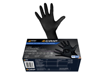 Rękawice 4WRK 4GRIP CZARNE RĘKAWICE NTRYLOWE rozmiar 9/L