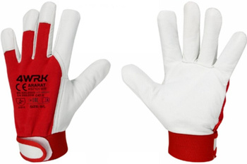 RĘKAWICE ROBOCZE MONTERSKIE NA RZEP rękawiczki skóra kozia MOCNE SZWY 11/XXL