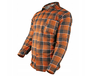 KOSZULA ROBOCZA FLANELOWA BAWEŁNA POMARAŃCZOWA XXXL